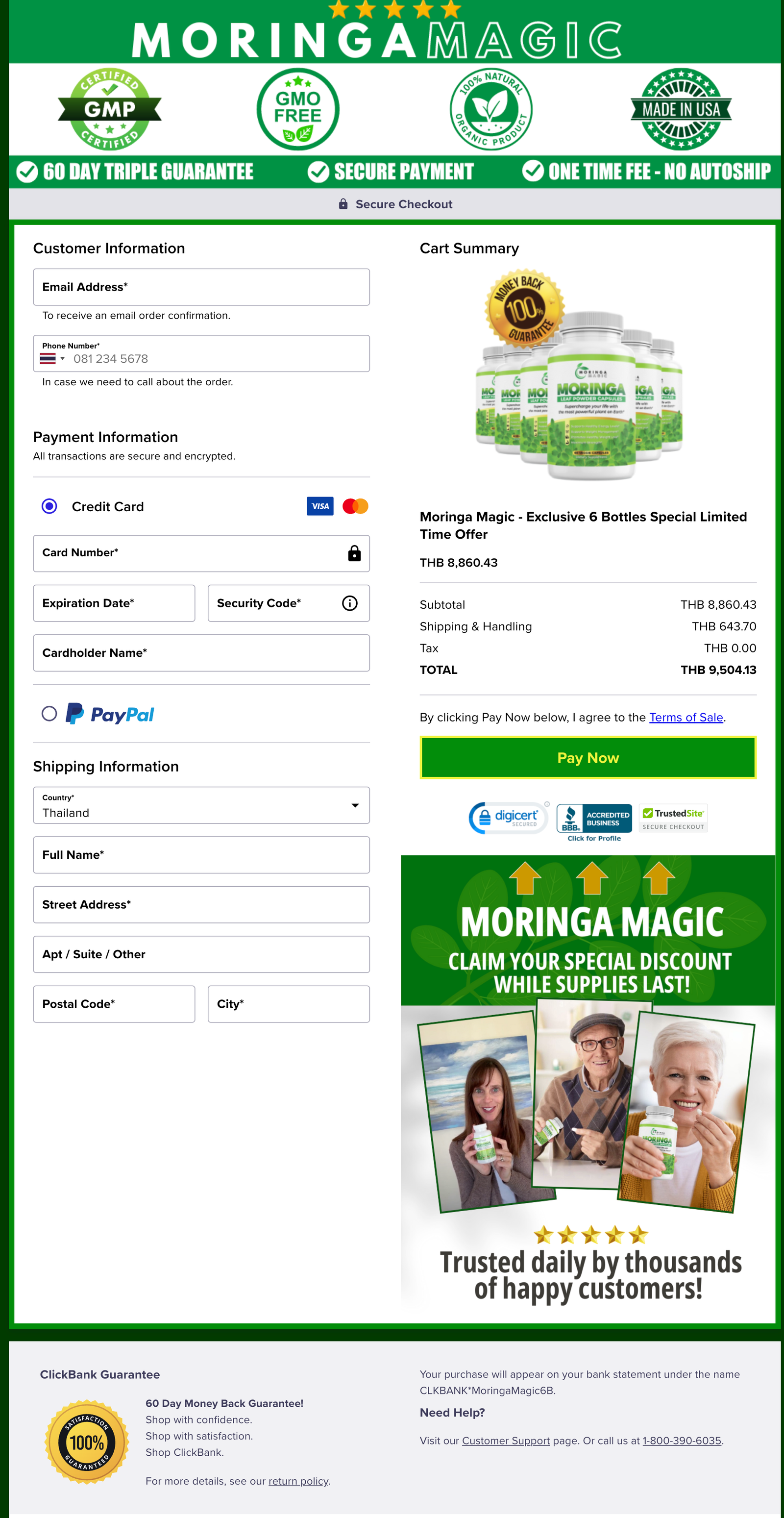 Moringa Magic Official Website Secure Order Page